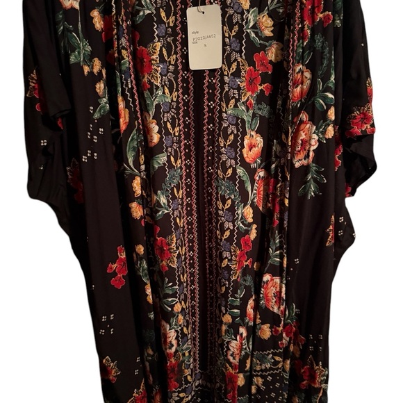 NWT-Gypsy Love Kimono Top Patchwork Floral Open Front Hippie Boho Size Small - Picture 3 of 9